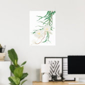 poster de fleurs d'épiphyllum blanc (Bureau à domicile)
