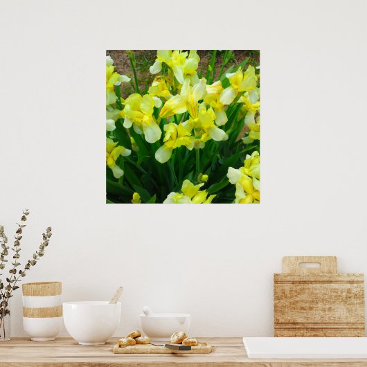 Poster de fleurs en iris jaune (Cuisine)