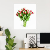 Poster de fleurs exquises - Tulipes (Bureau à domicile)