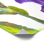 Poster de fleurs florales Iris Violet Iris Iris (Coin)