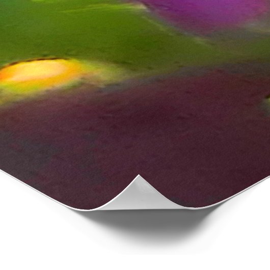 Poster de fleurs pourpre de columbine (Coin)