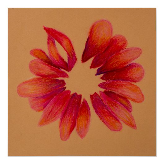Poster de fleurs rouges (Devant)