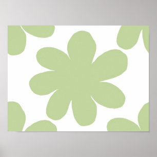 Poster de fleurs vertes