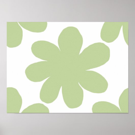 Poster de fleurs vertes (Devant)