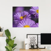 Poster de fleurs violettes (Bureau à domicile)