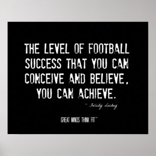 Poster de football avec citation motivationnelle