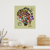 Poster de football de la Coupe du Monde de footbal (Cuisine)
