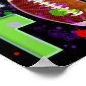 POSTER DE FOOTBALL PEACE LOVE (Coin)