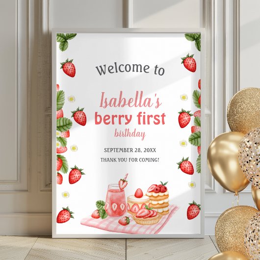 Poster de fraise Berry First Berry Affiche de bien