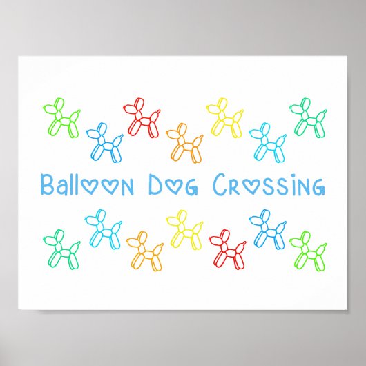 Poster de franchissement de chiens de ballon (Devant)