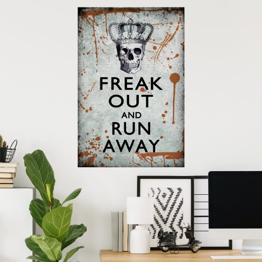 Poster de Freak Out et Run Away Halloween (Bureau à domicile)