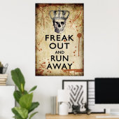 Poster de Freak Out et Run Away Halloween (Bureau à domicile)