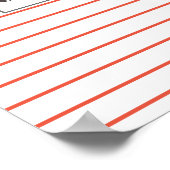 Poster de Fruits de café Funky Plate Stripes (Coin)