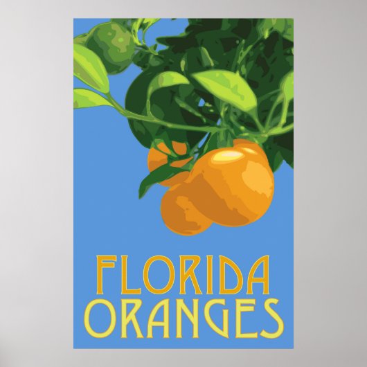 Poster de fruits de Floride Oranges 24 x 36 (Devant)