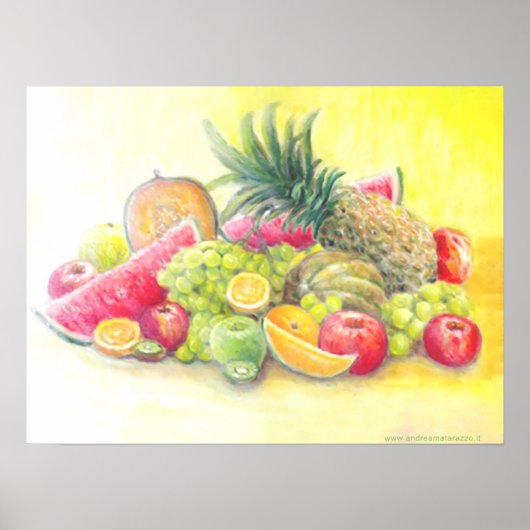 Poster de fruits heureux (Devant)