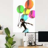 Poster de garçon avec ballons (Bureau à domicile)