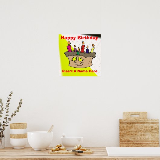 Poster de gâteau d'anniversaire (Cuisine)
