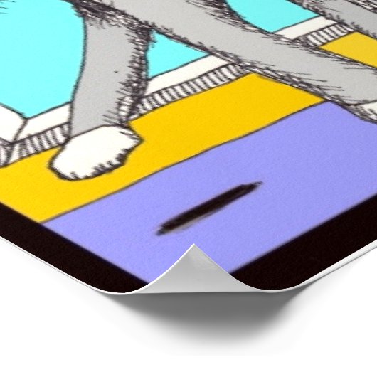 Poster de gauche Turning Cat (Coin)