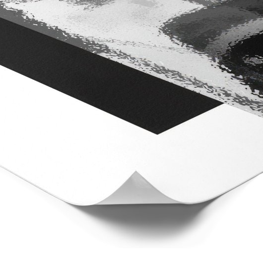 Poster de Geisha B & W moderne (Matte) (Coin)