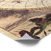 Poster de géographie de la carte du monde (Coin)