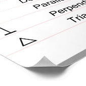 Poster de géométrie : Symboles de géométrie de bas (Coin)