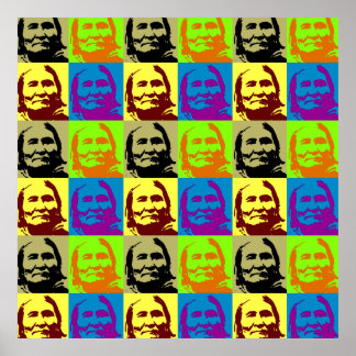 Poster de Geronimo Pop Art - Symbole Liberté & Pai