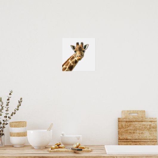 Poster de girafe à long cou (Cuisine)