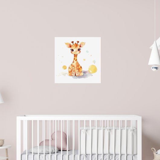 Poster de Giraffe Bébé Cute (Pépinière 2)