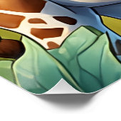 Poster de Giraffe Bébé Cute (Coin)