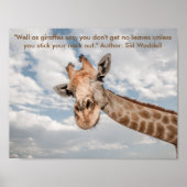 Poster de Giraffe collant son cou (Devant)
