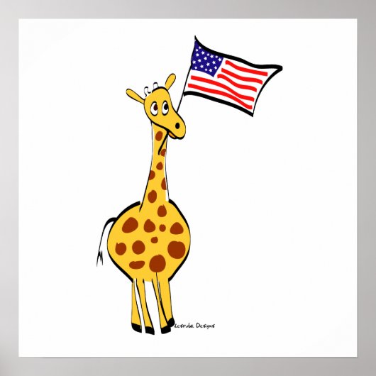 Poster de Giraffe Patriotique (Devant)