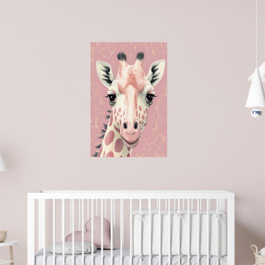 Poster de Giraffe Rose Cute (Pépinière 2)