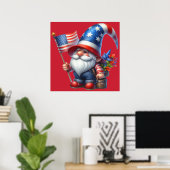 Poster de Gnome Patriotique (Bureau à domicile)
