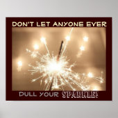 Poster de Go Forth et Sparkle avec un message (Devant)