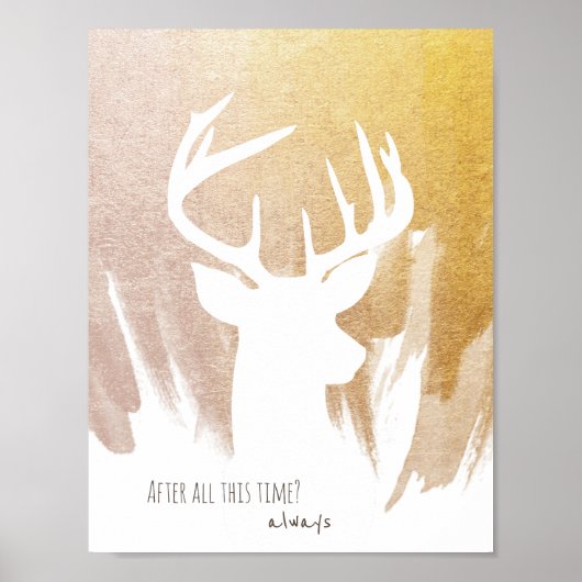 Poster de Gold Deer Patronus (Devant)