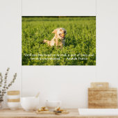 Poster de Golden Retriever avec citation (Cuisine)
