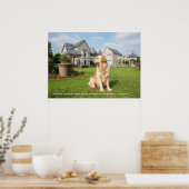 Poster de Golden Retriever avec citation (Cuisine)