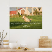 Poster de Golden Retriever avec citation (Cuisine)