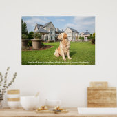 Poster de Golden Retriever dans le jardin avec une (Cuisine)