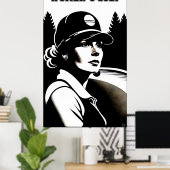 Poster de golf féminin (Bureau à domicile)