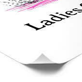 Poster de golf féminin personnalisé - Dessin amusa (Coin)