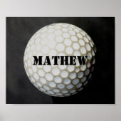 poster de golfeur personnalisation balle de golf (Devant)