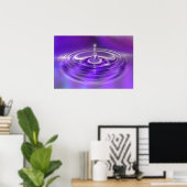 Poster de goutte d'eau violette (Bureau à domicile)