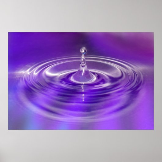 Poster de goutte d'eau violette (Devant)