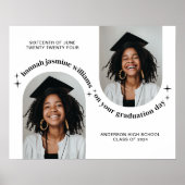 Poster de graduation de fille double arc photo (Devant)