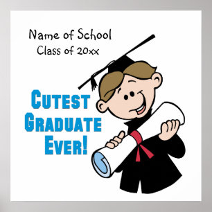 Poster de graduation pour garçons personnalisés
