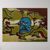 Poster de graffiti Little blue ghost (Devant)