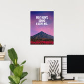 Poster De grandes hauteurs exigent une volonté plus profo (Bureau à domicile)