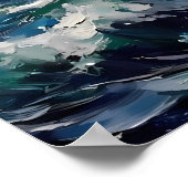 Poster De grands navires sur une mer qui fait rage (Coin)