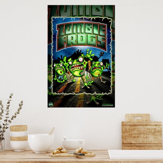 Poster de grenouilles Zombie (Cuisine)